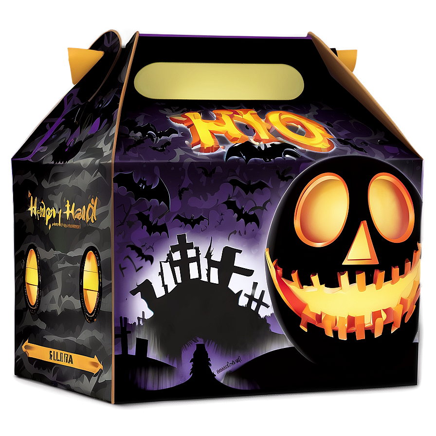 Spooky Halloween Happy Meal Box Png Sbb62