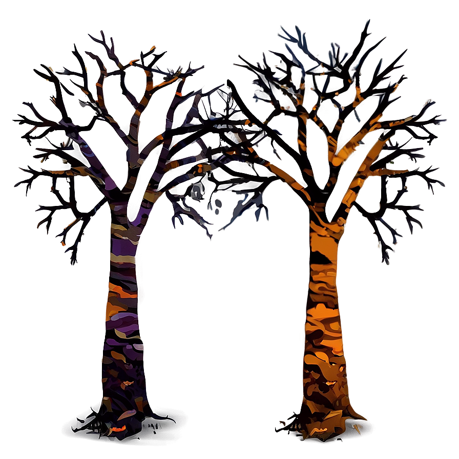 Spooky Halloween Trees Png Kqt74