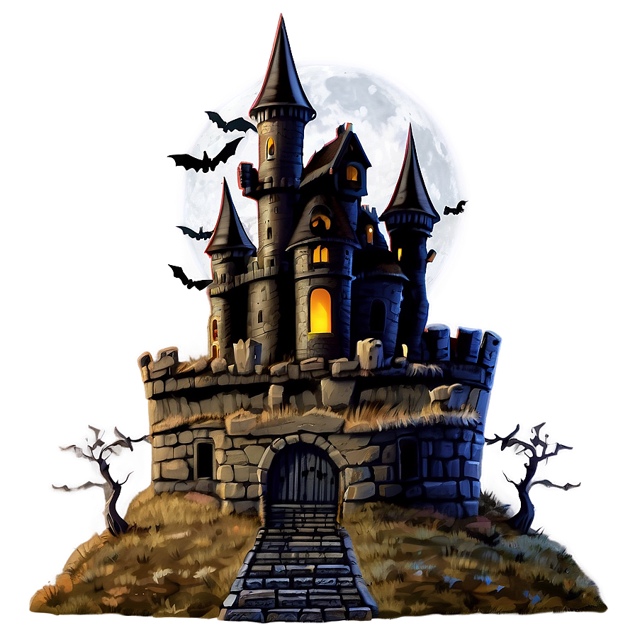 Spooky Haunted Castle Png Pdu