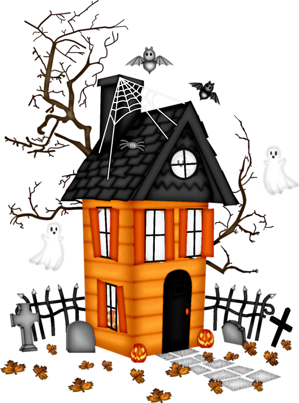 Spooky Haunted House Illustration