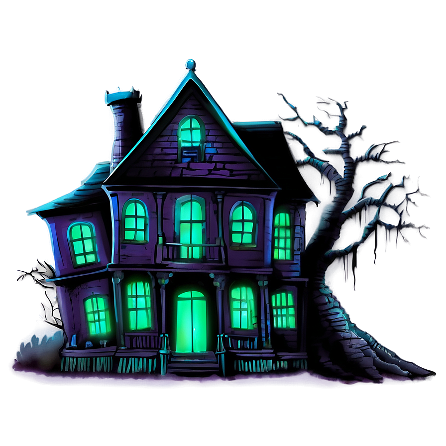 Spooky Haunted House Picture Png Rfb9