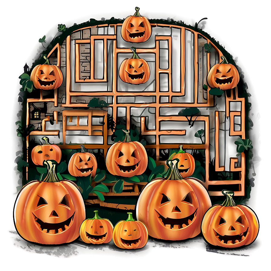 Spooky Pumpkin Patch Maze Png Ony36