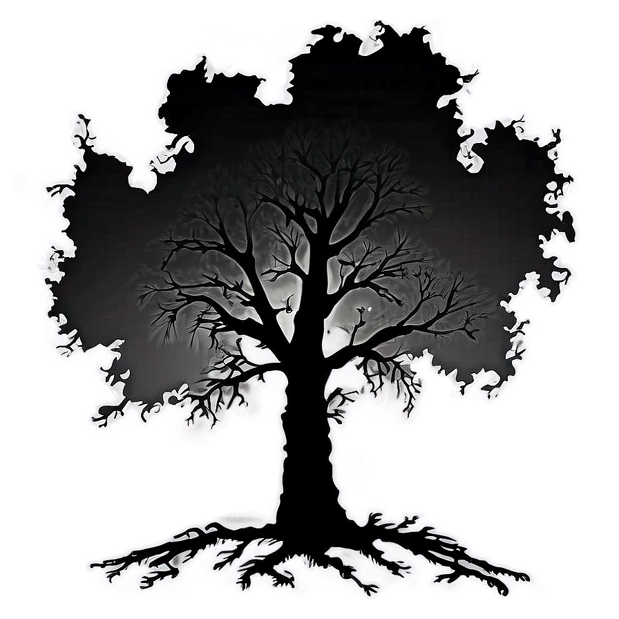 Spooky Tree Silhouette Png 05252024