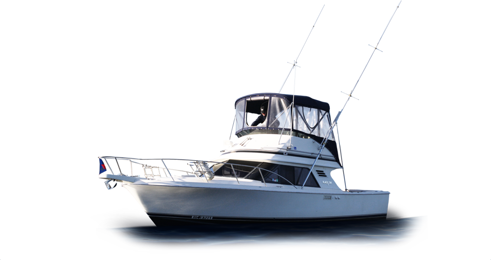 Sport Fishing Boat Isolatedon Water