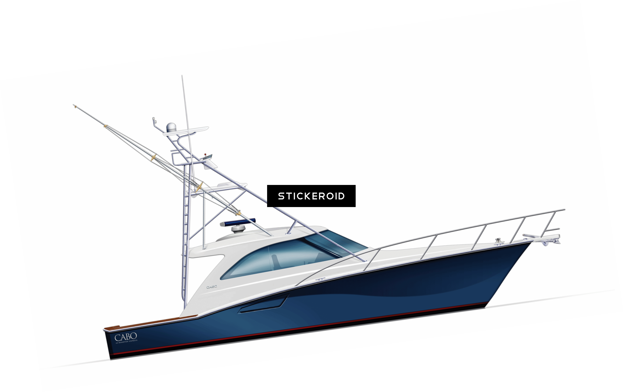 Sport Fishing Yacht Illustration
