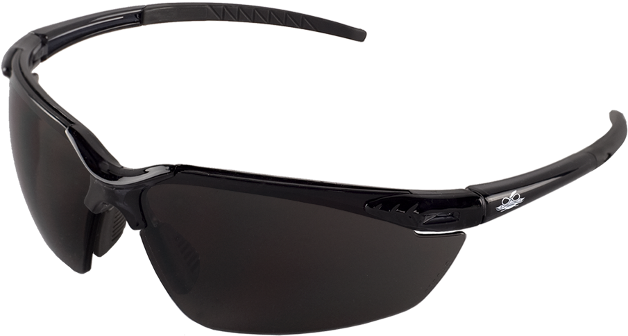 Sporty Black Wraparound Sunglasses