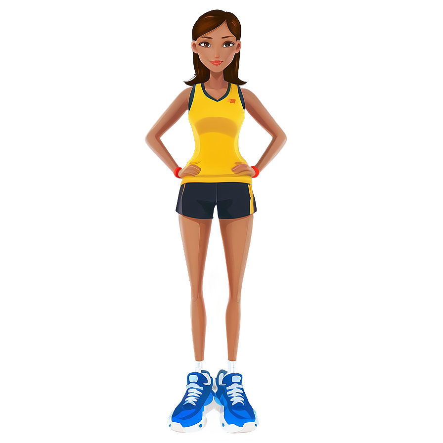 Sporty Girl Cartoon Png Gcj