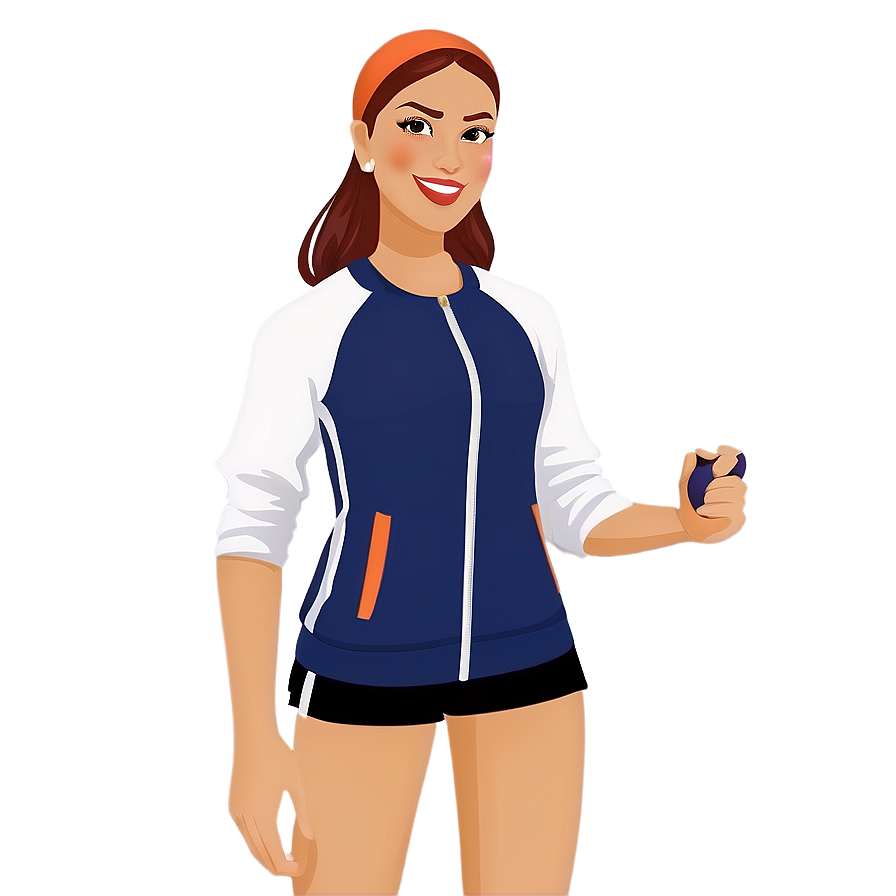 Sporty Girl Cartoon Png Jhw70