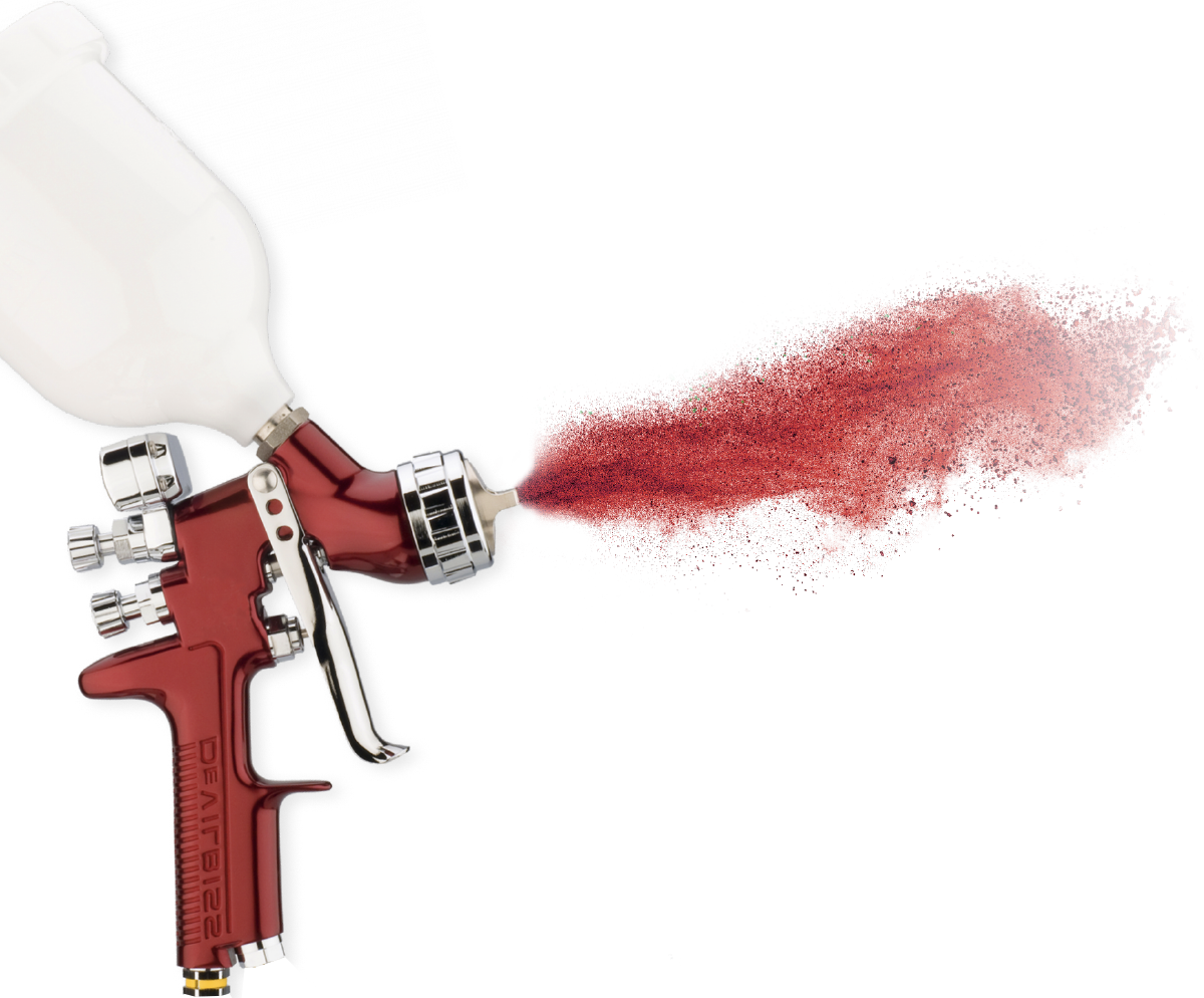 Spray Gun Red Paint Action