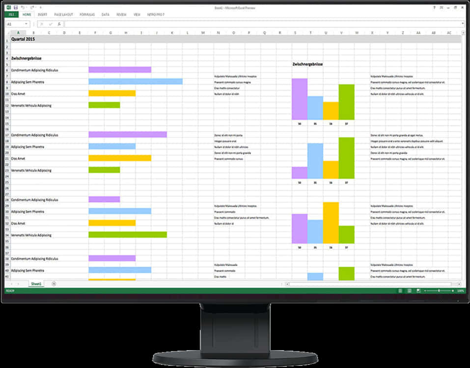 Spreadsheet Analysis Display