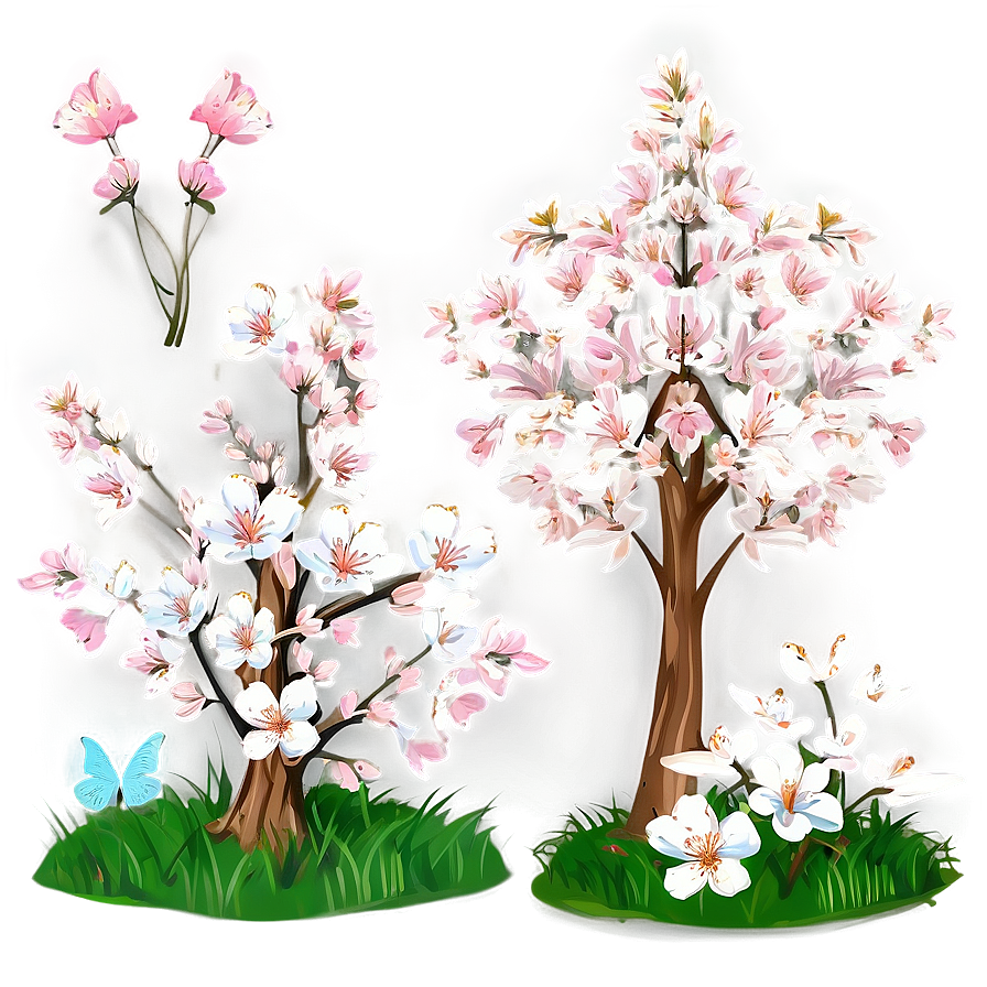 Spring Blossom Forest Clipart Png 06262024