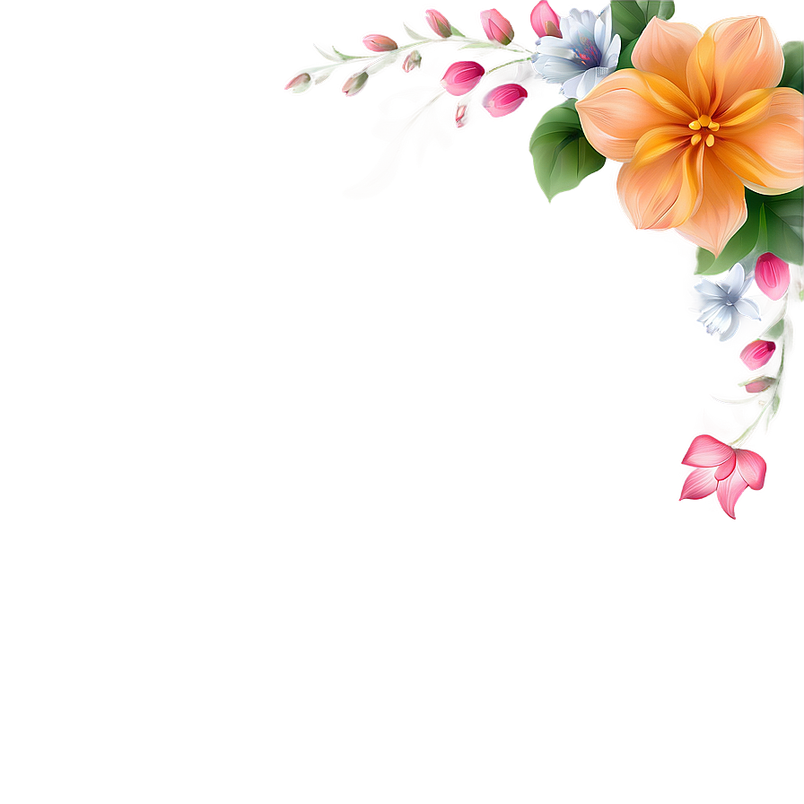 Spring Floral Frame Png 05212024