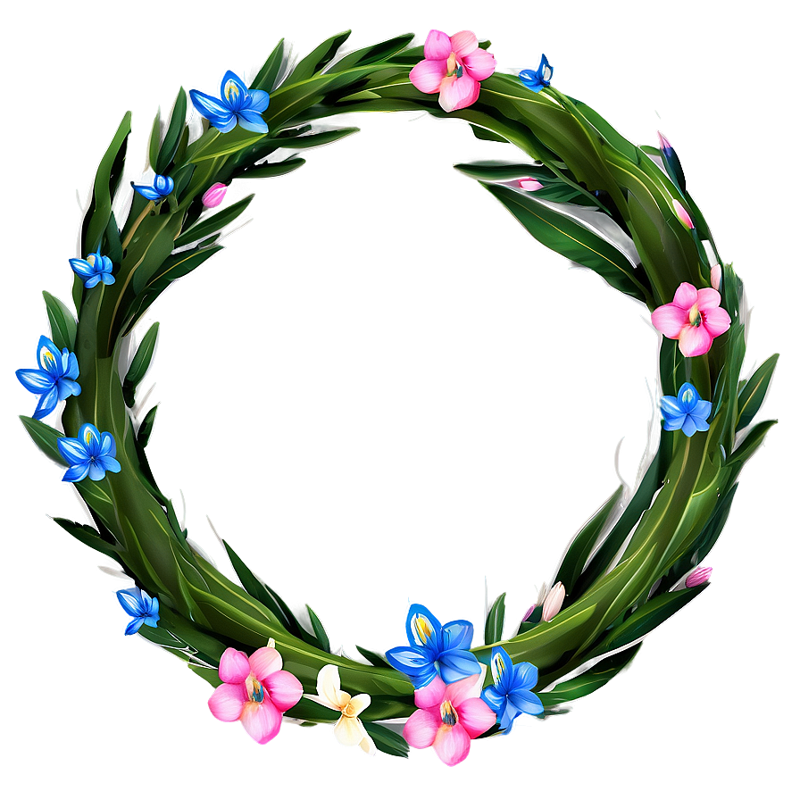 Spring Floral Wreath Png Xdo31