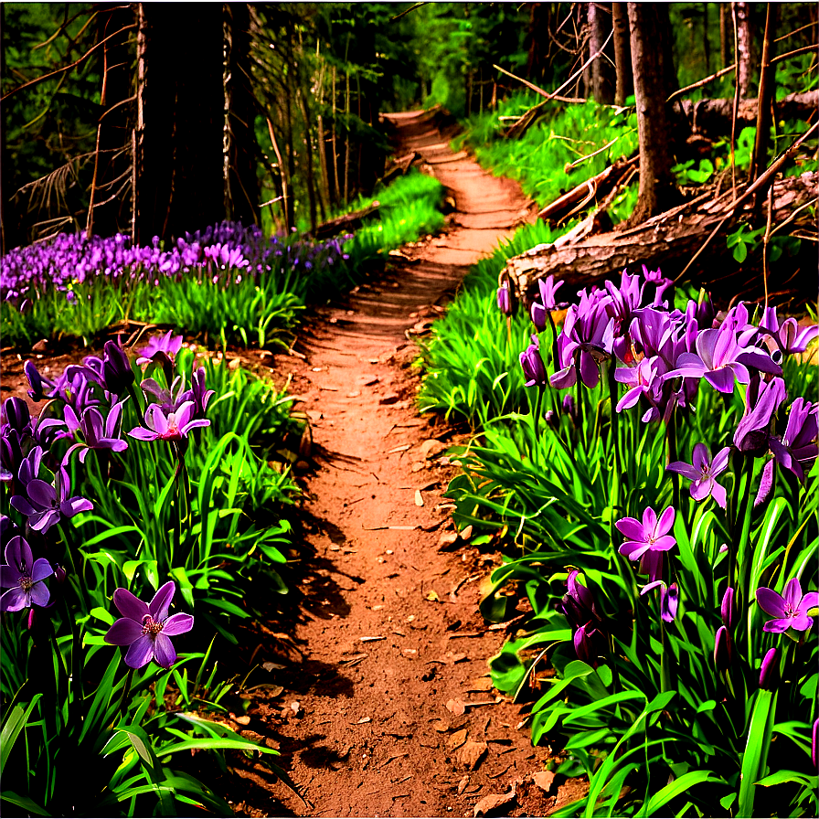 Spring Hiking Trail Png 78