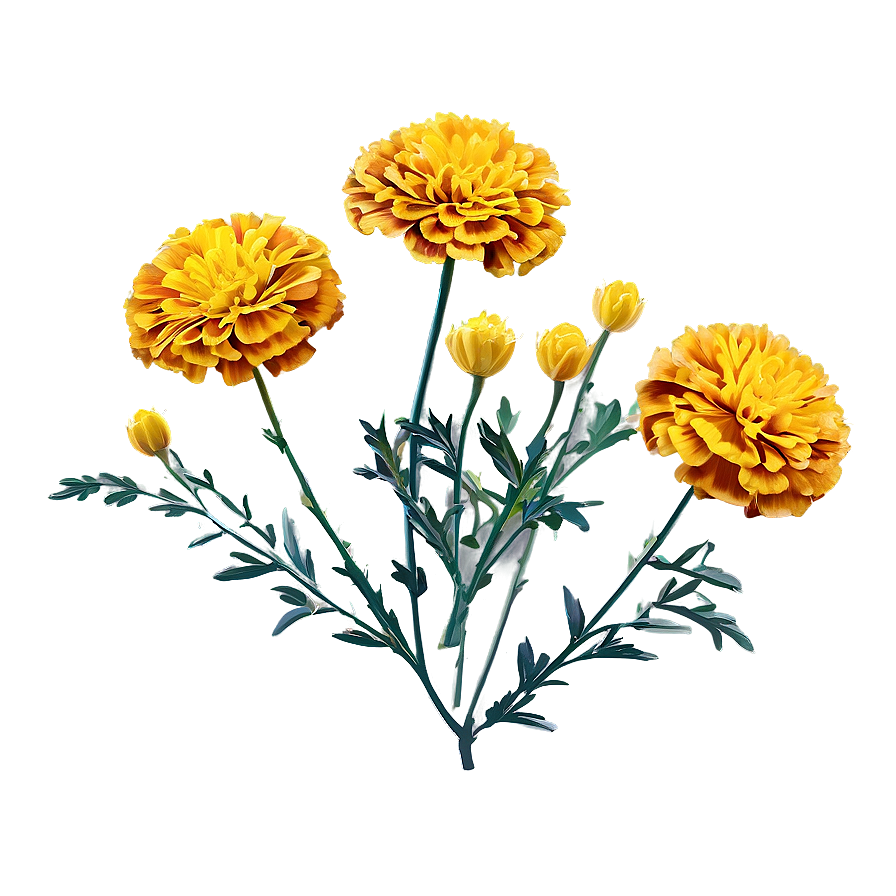 Spring Marigold Flower Png 87