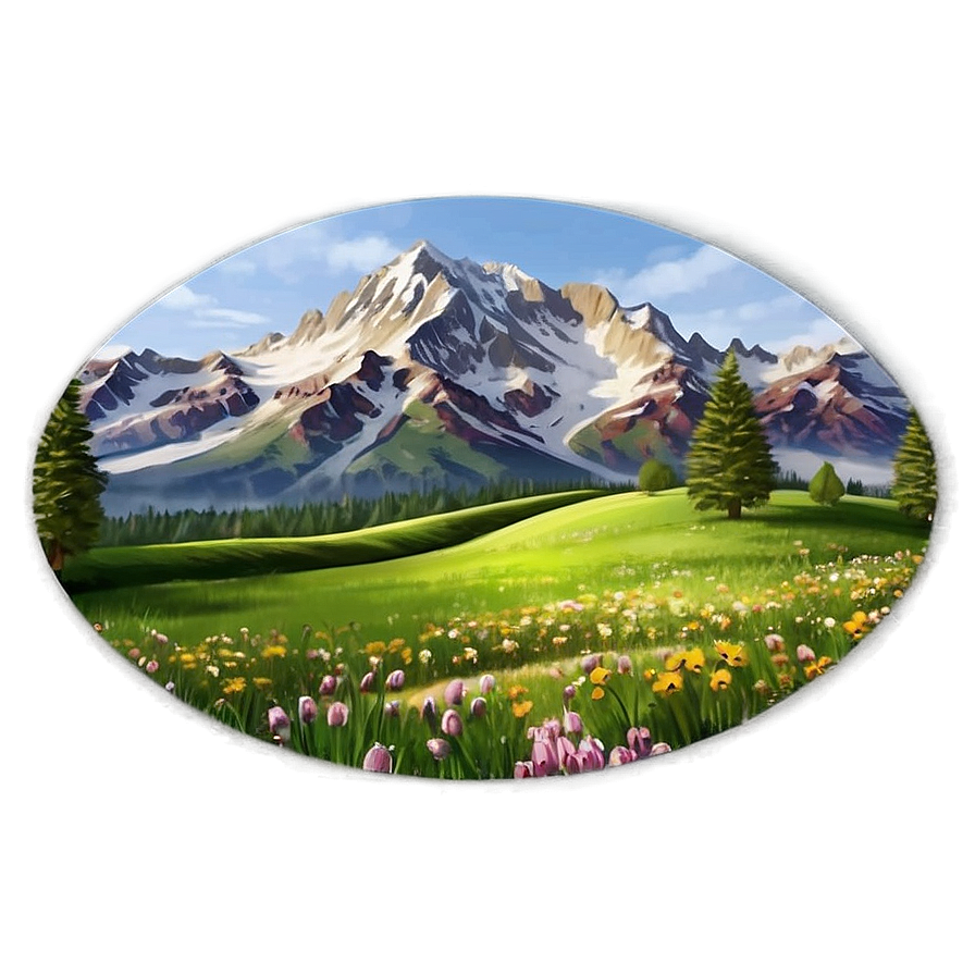 Spring Mountain Landscape Png 64