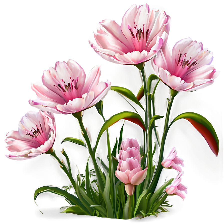 Spring Pink Flowers Png Weu17