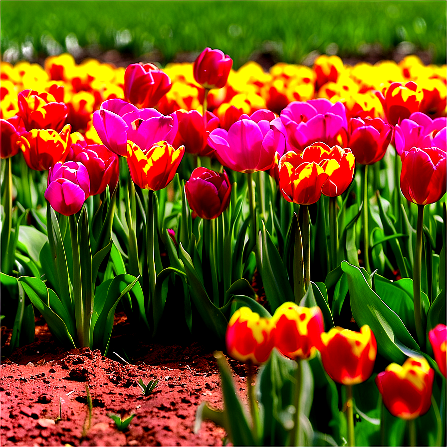 Spring Tulips Field Png 05242024