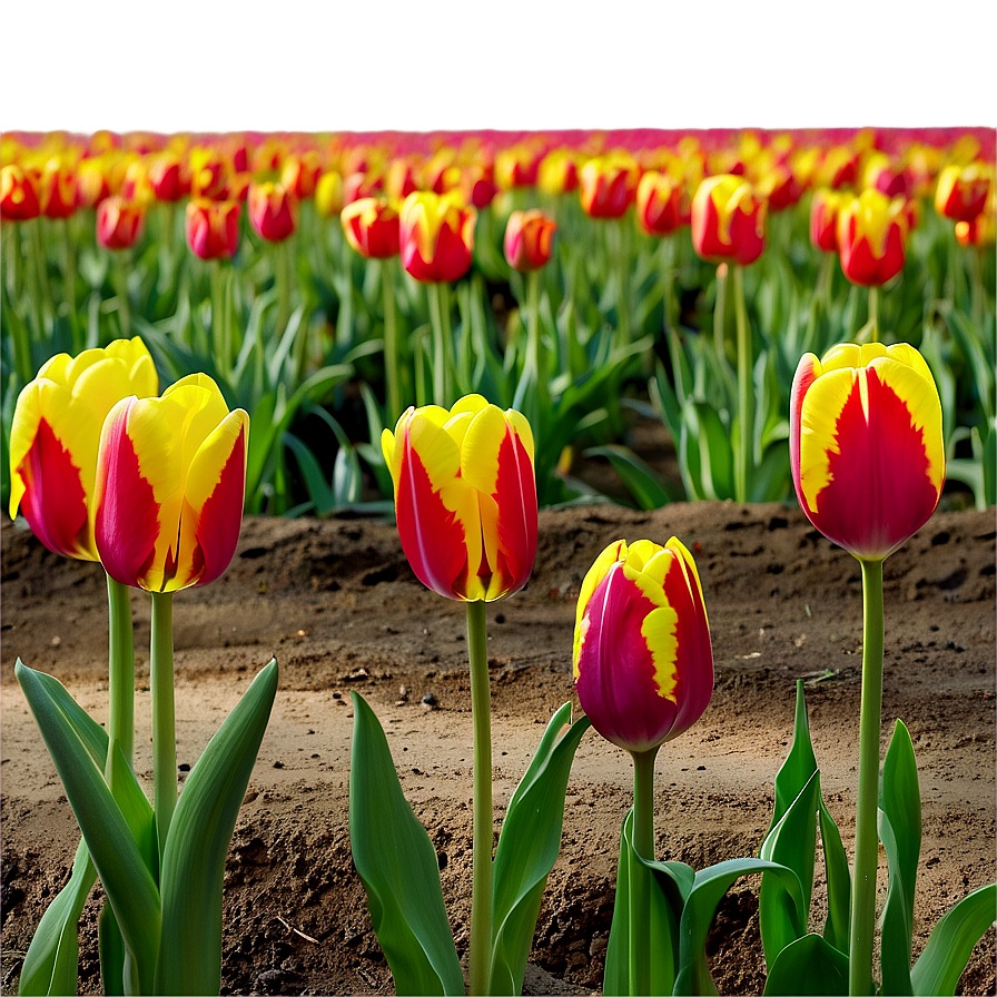 Spring Tulips Field Png Nfw