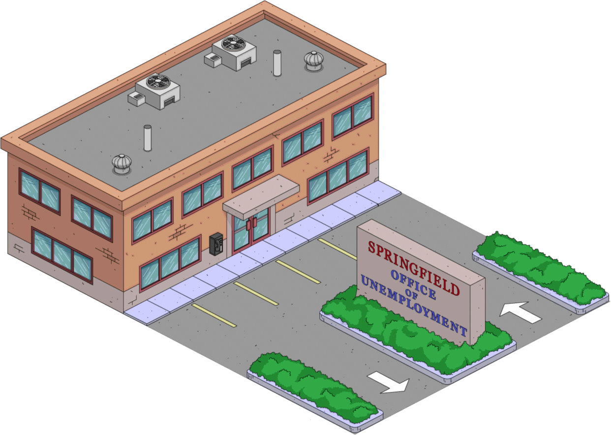 Springfield Unemployment Office Illustration