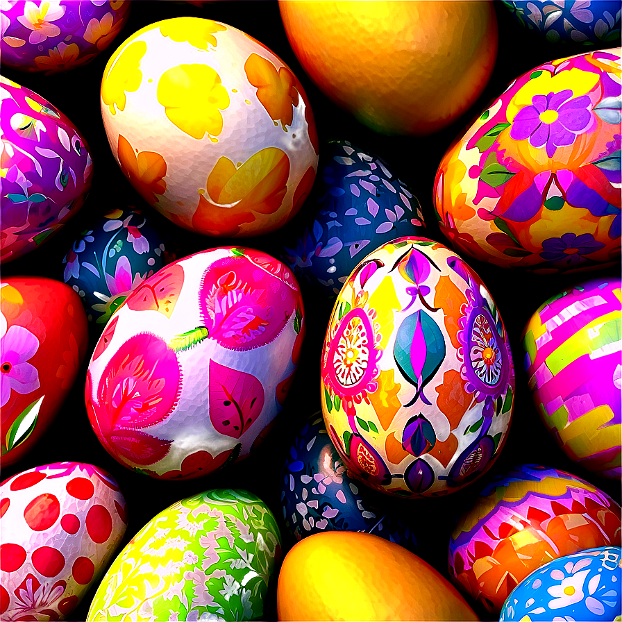 Springtime Easter Eggs Png Tvt76