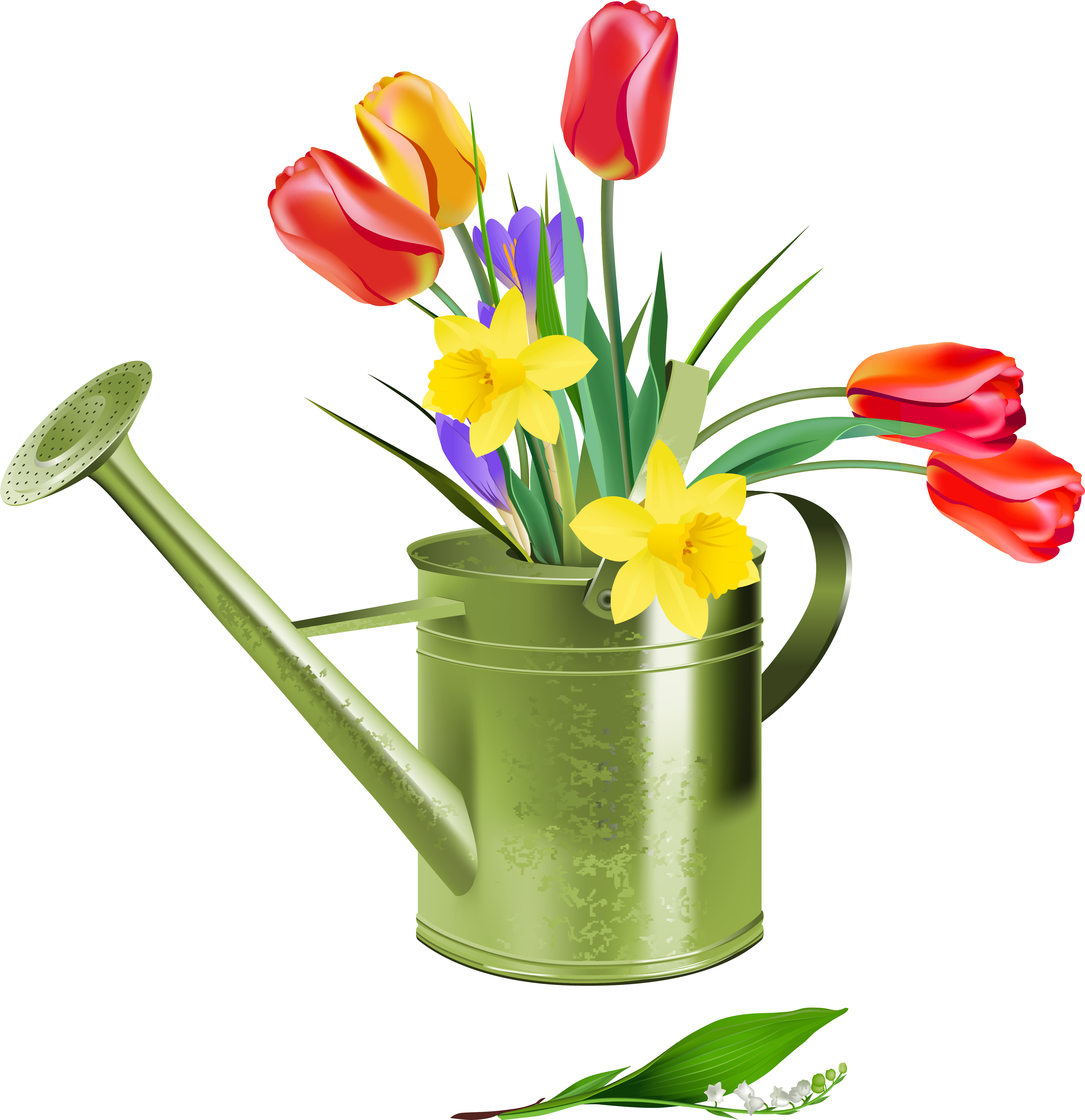 Springtime Floral Watering Can