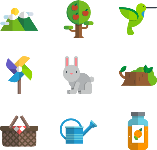 Springtime_ Nature_ Icons_ Set