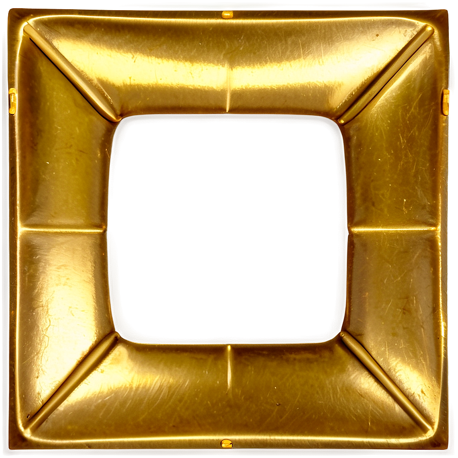 Square Gold Plate Png Prh