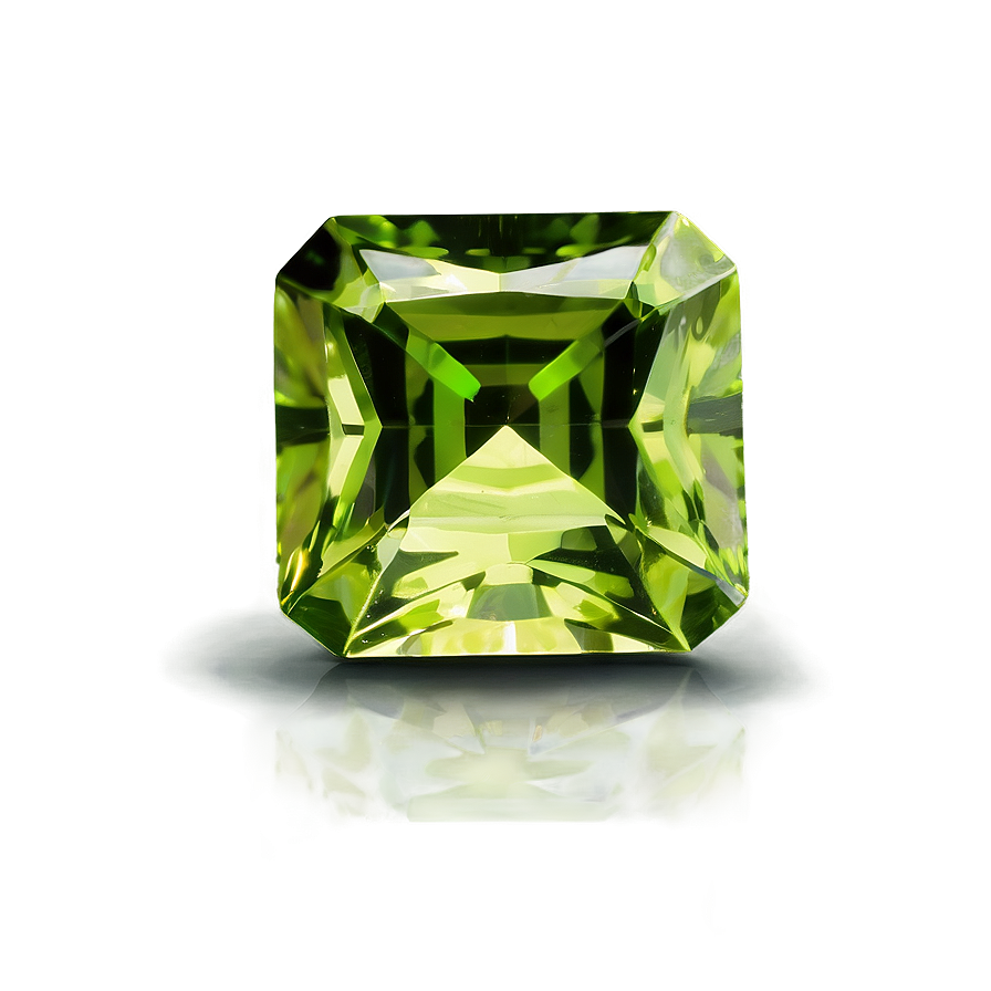 Square Peridot Gemstone Png 06242024