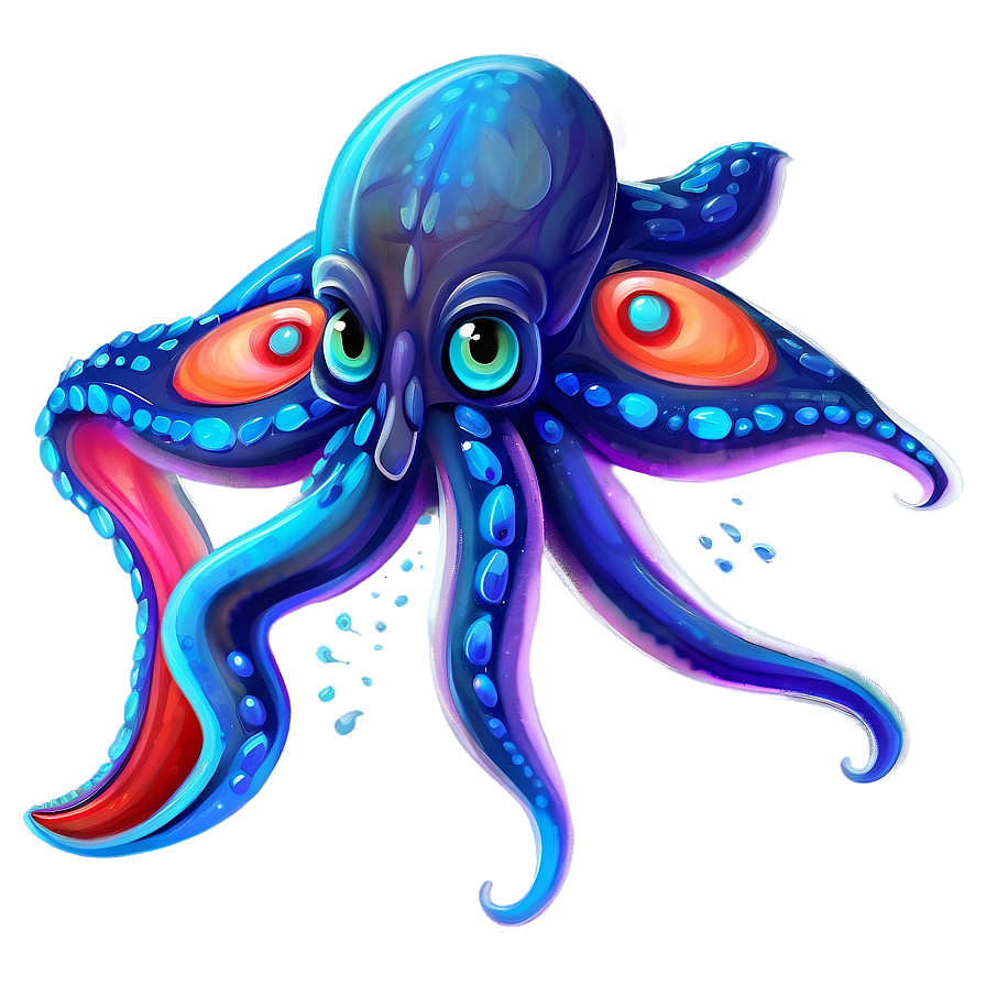 Squid Digital Painting Png 05242024