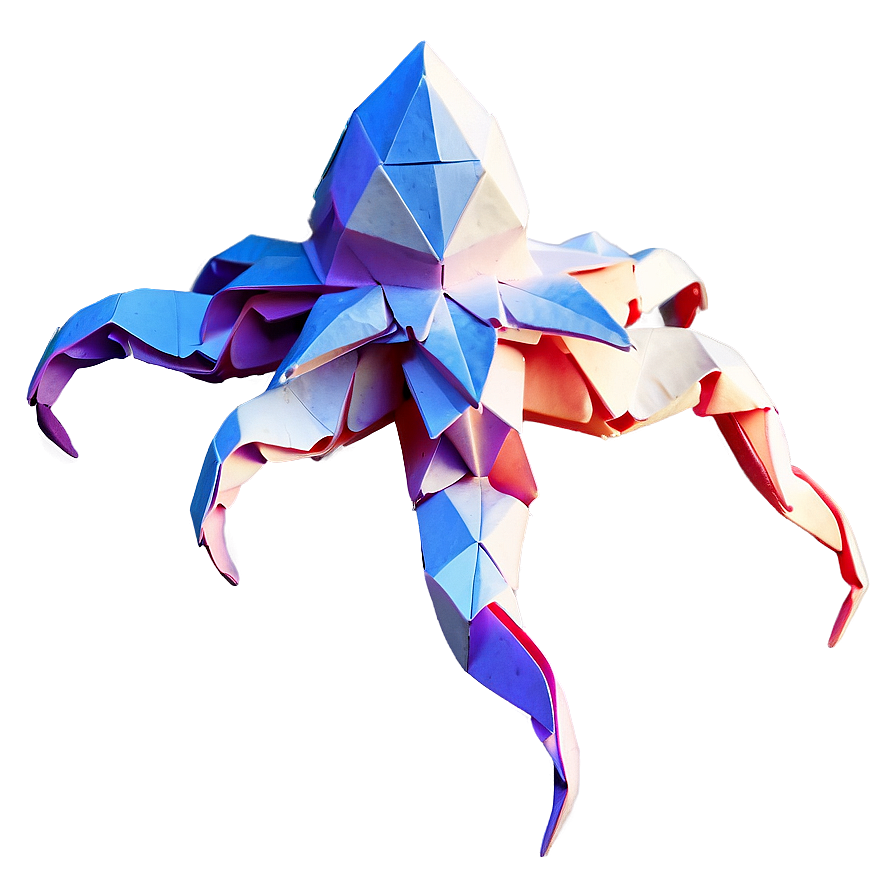 Squid Origami Design Png 05242024