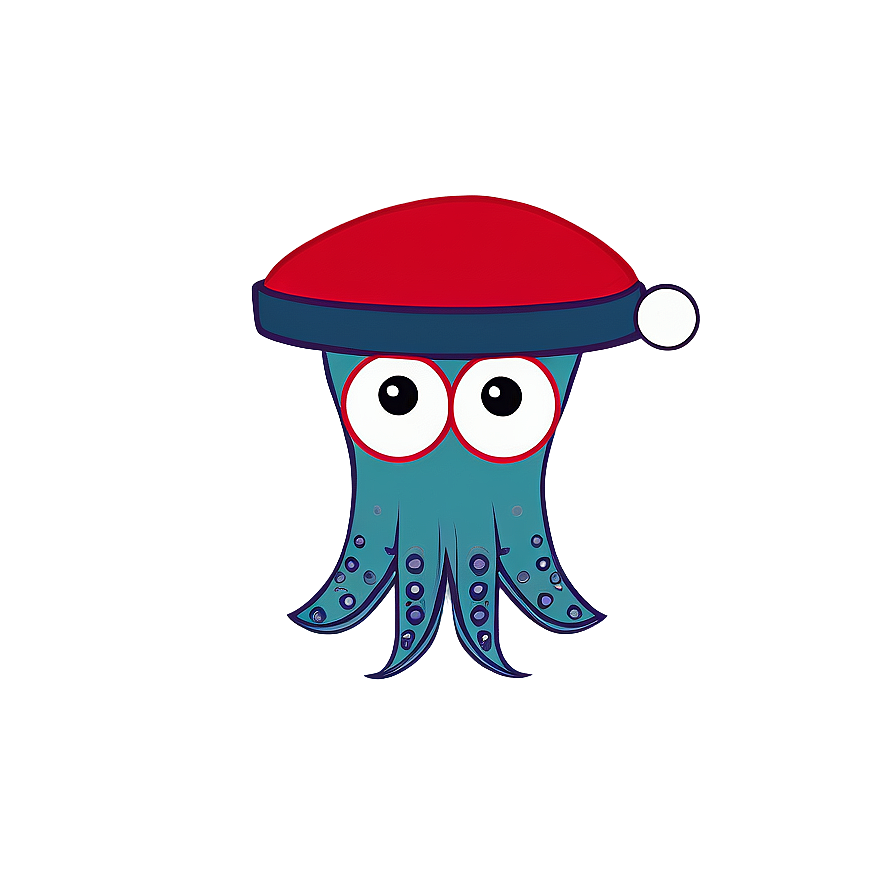 Squid With Hat Cute Png Xiv53