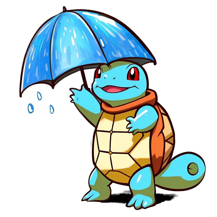 Squirtle In Raincoat Png Xyb