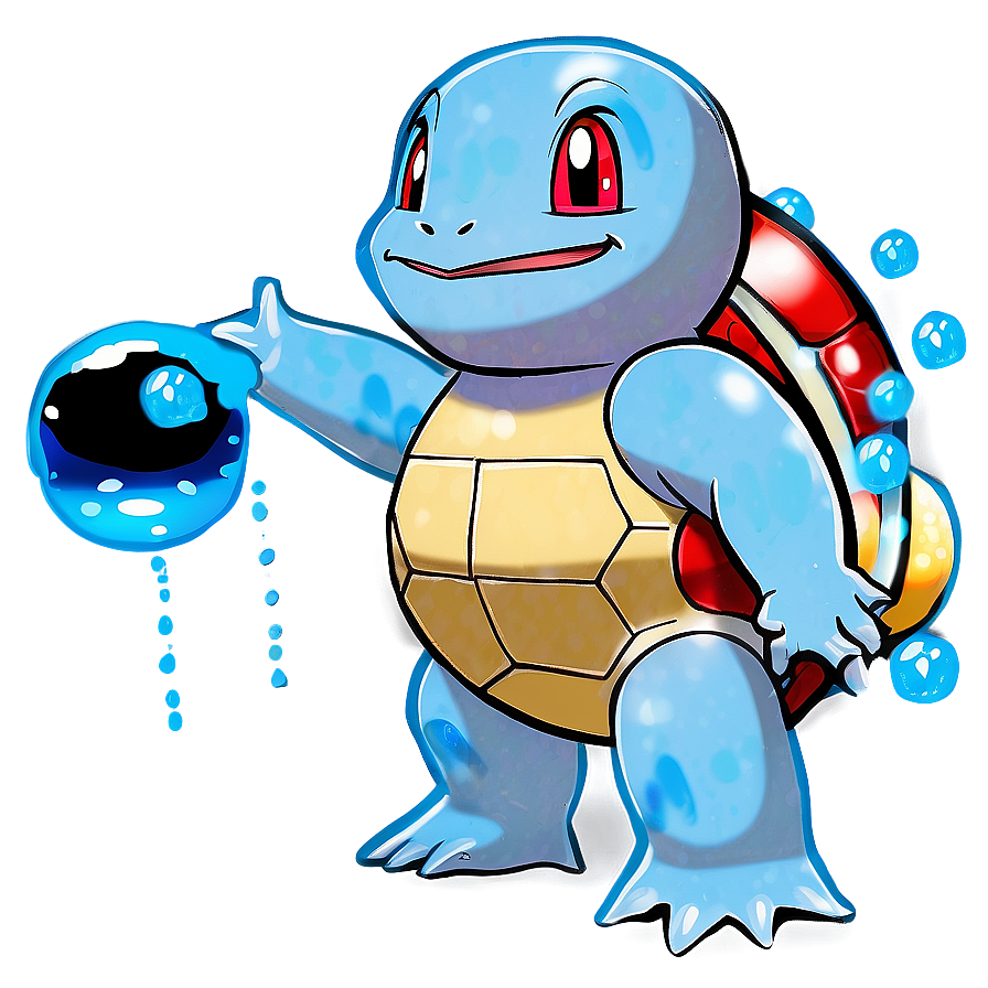 Squirtle Using Bubble Attack Png 33