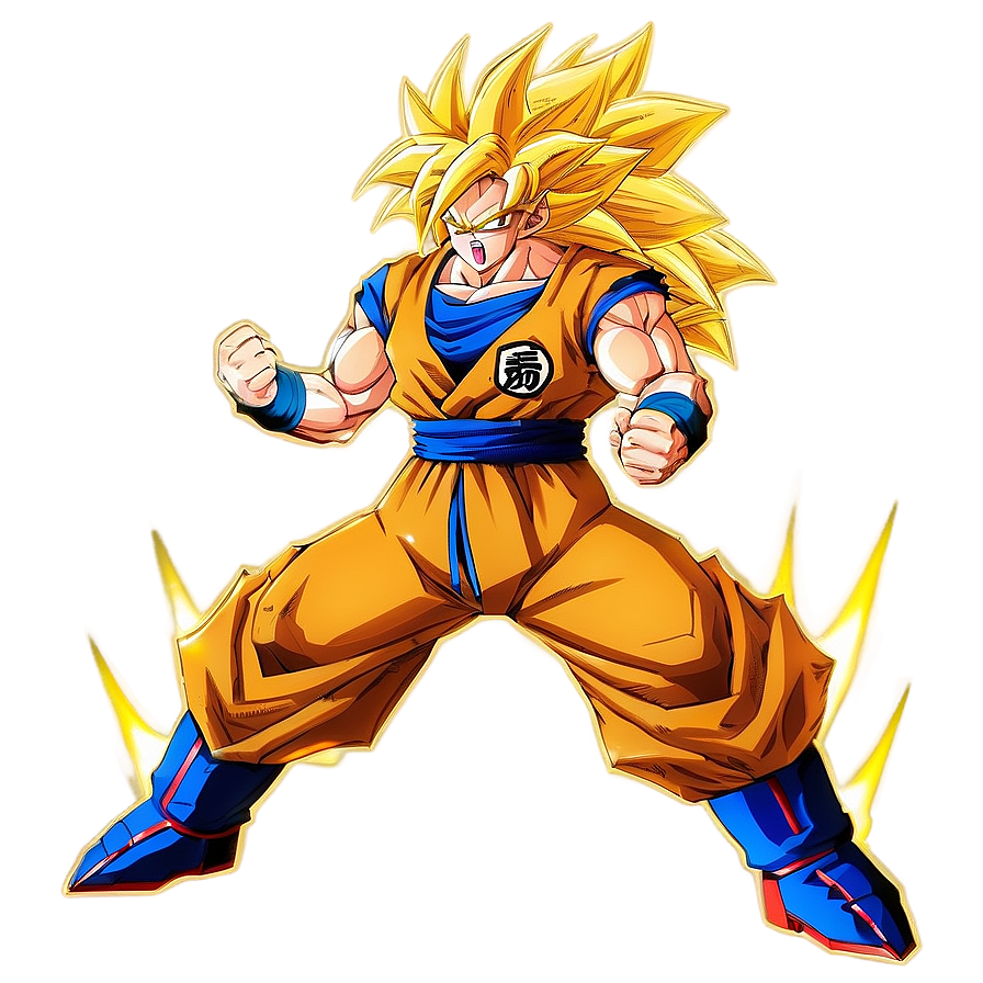 Ssj3 Goku Battle Stance Png Pqf55