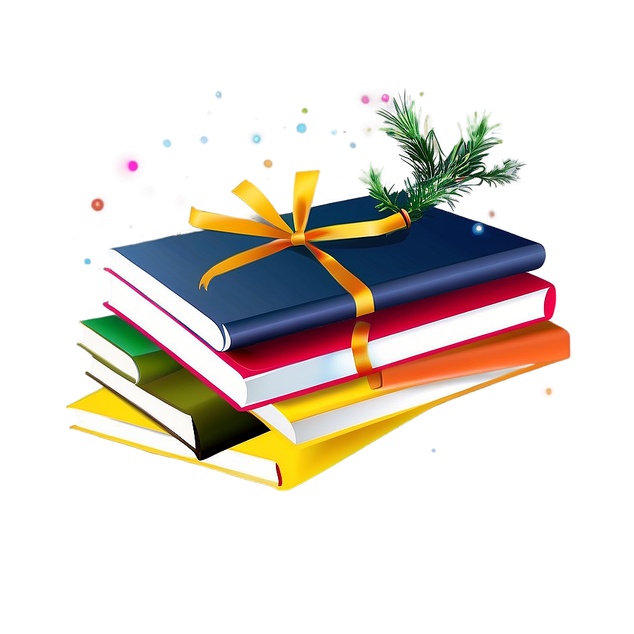 Stack Of Books As Presents Png 37