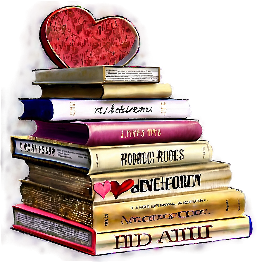 Stack Of Romance Novels Png 05252024