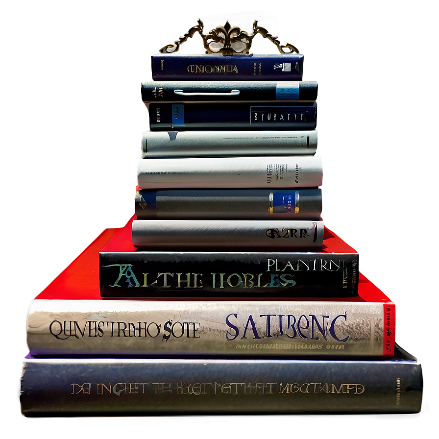 Stacked Art Books Png 14