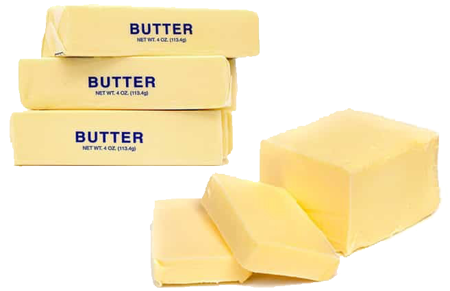 Stacked Butter Sticksand Cubes