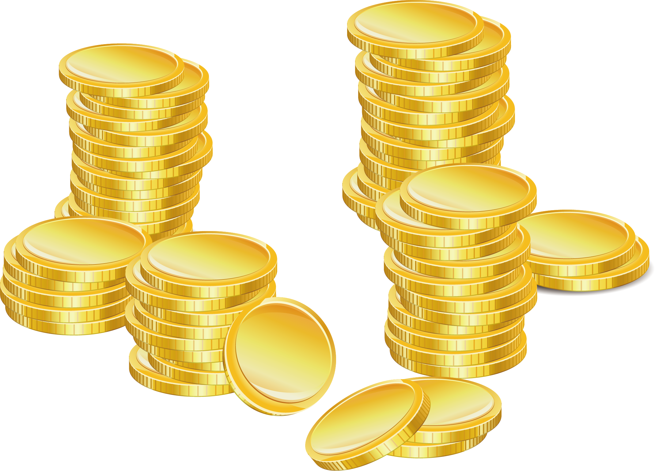 Stacked Gold Coins Illustration