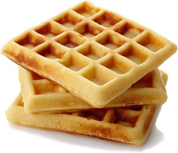 Stacked Golden Brown Waffles