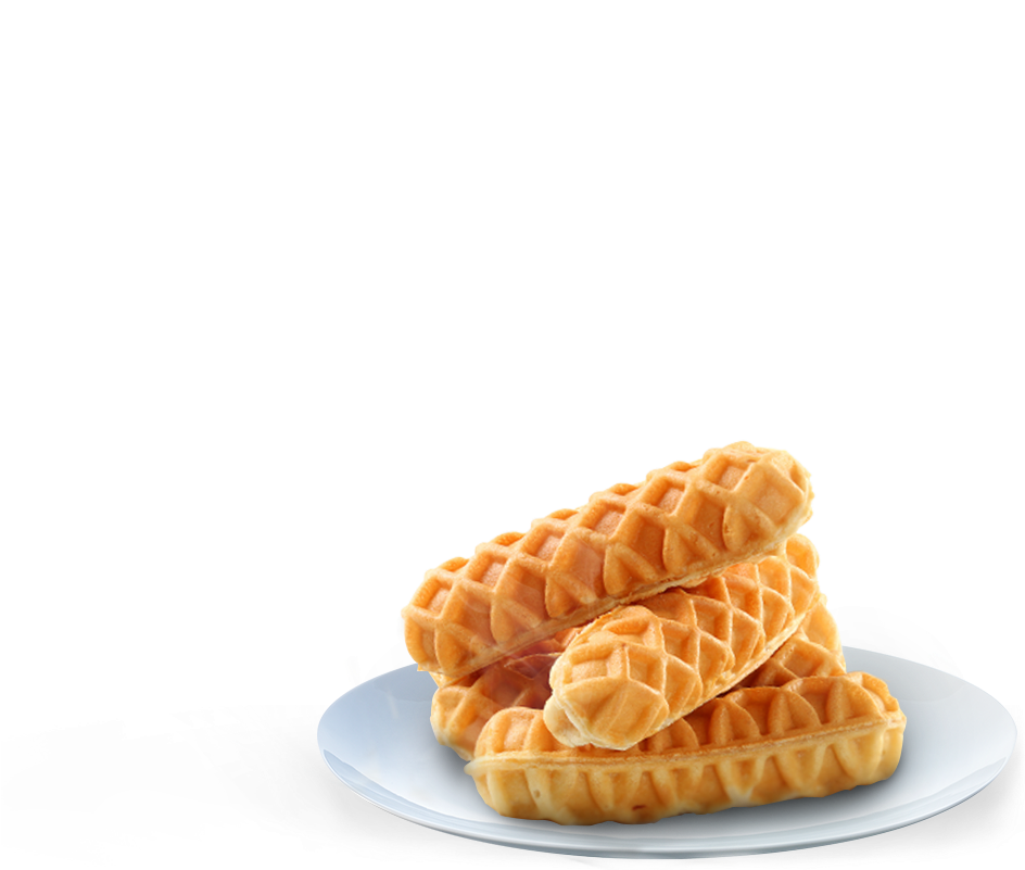 Stacked Golden Waffleson Plate