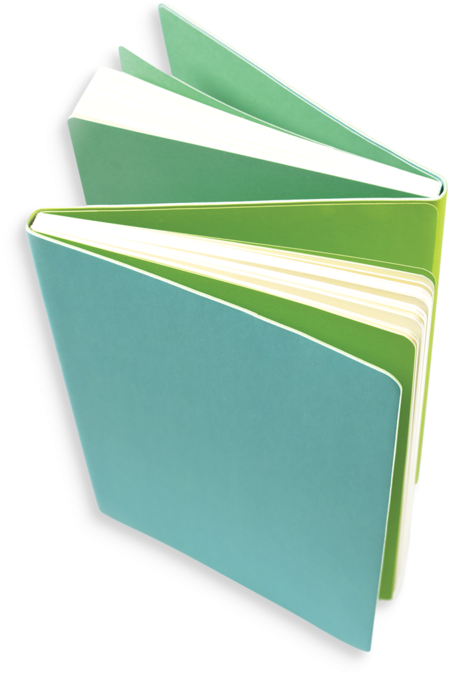 Stacked Notebooks Isolated Background