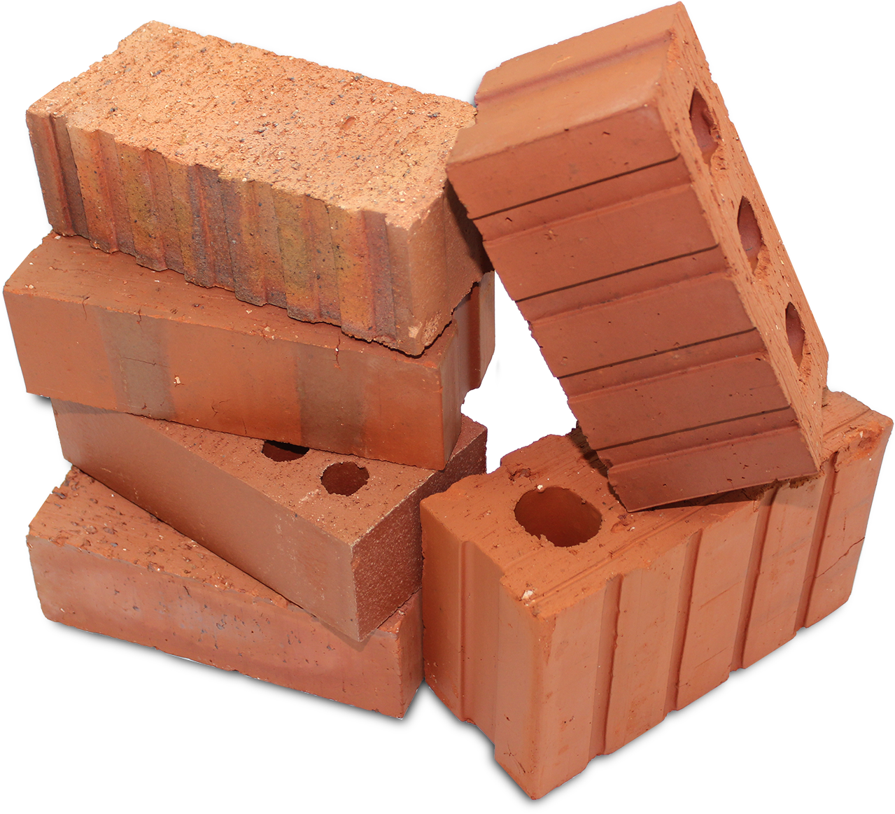 Stacked Red Bricks