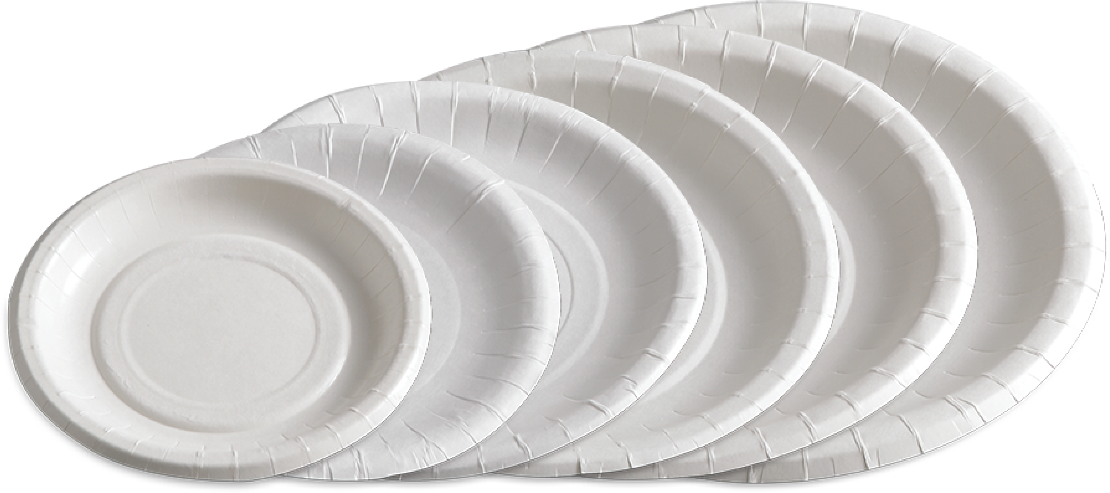 Stacked White Paper Plates