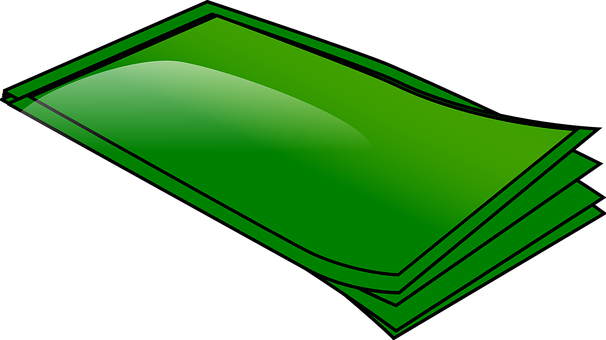 Stackof Green Bills Vector Illustration