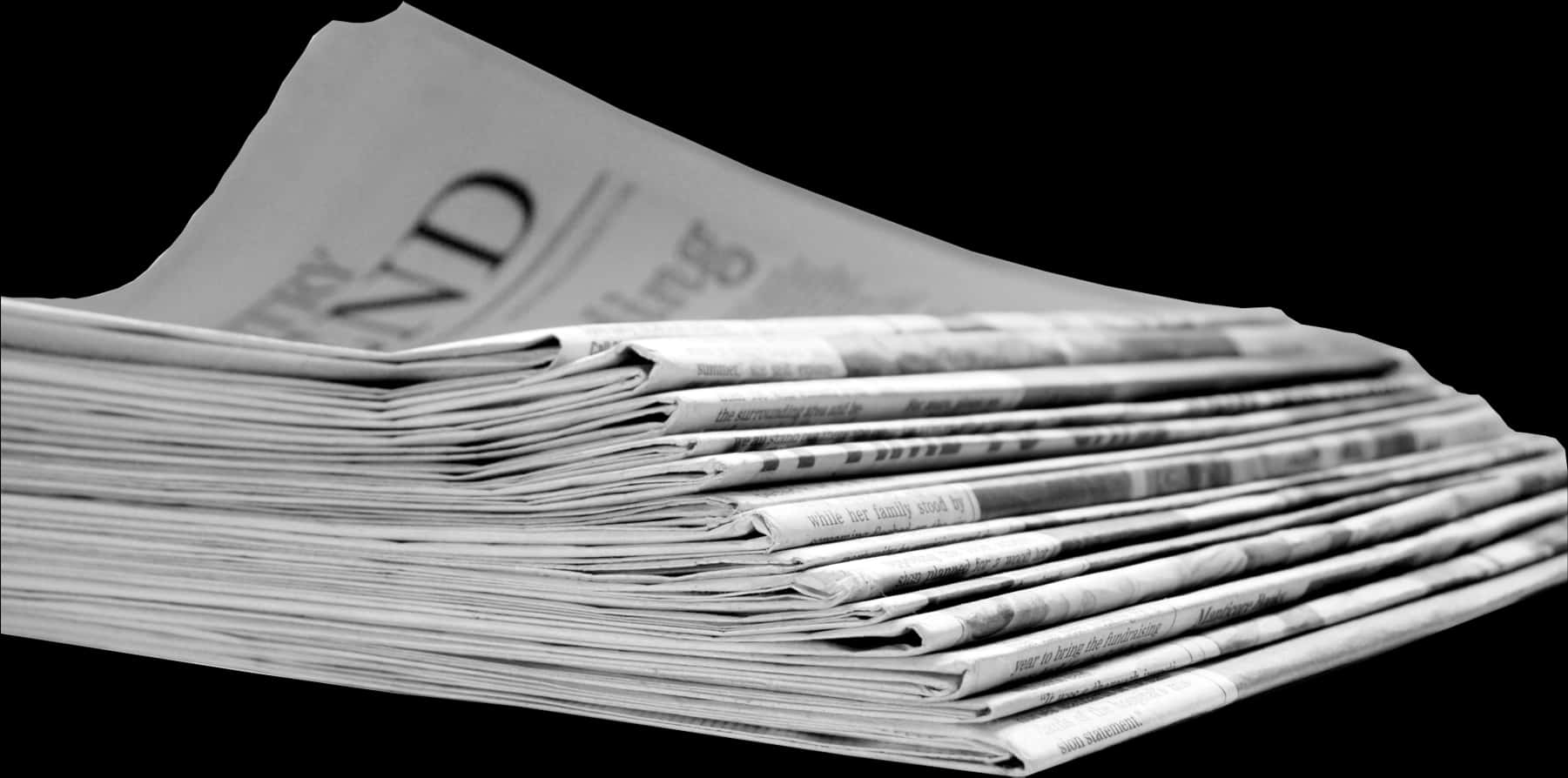 Stackof Newspapers Blackand White