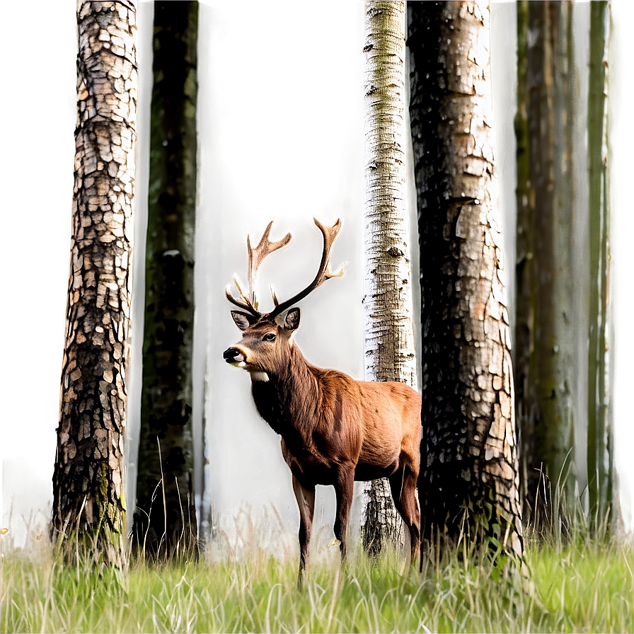 Stag Among Trees Png 46