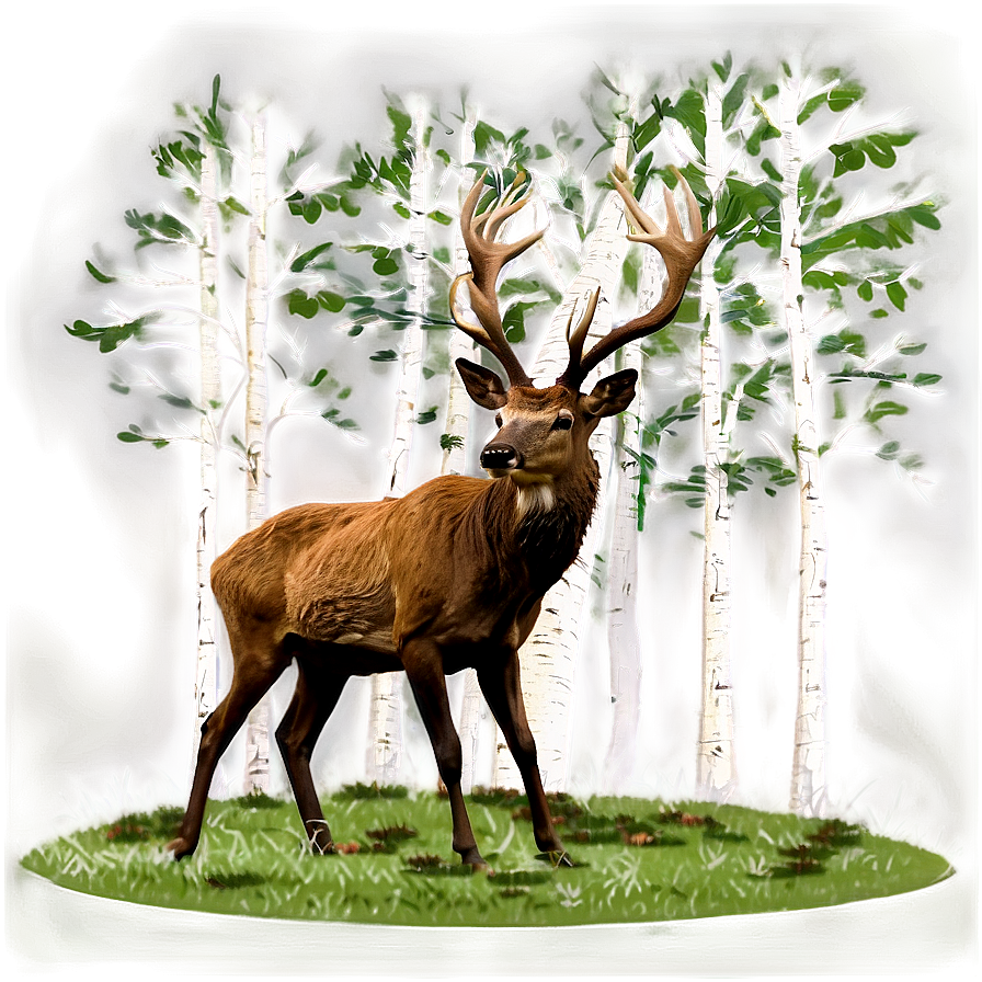 Stag Among Trees Png Qux72