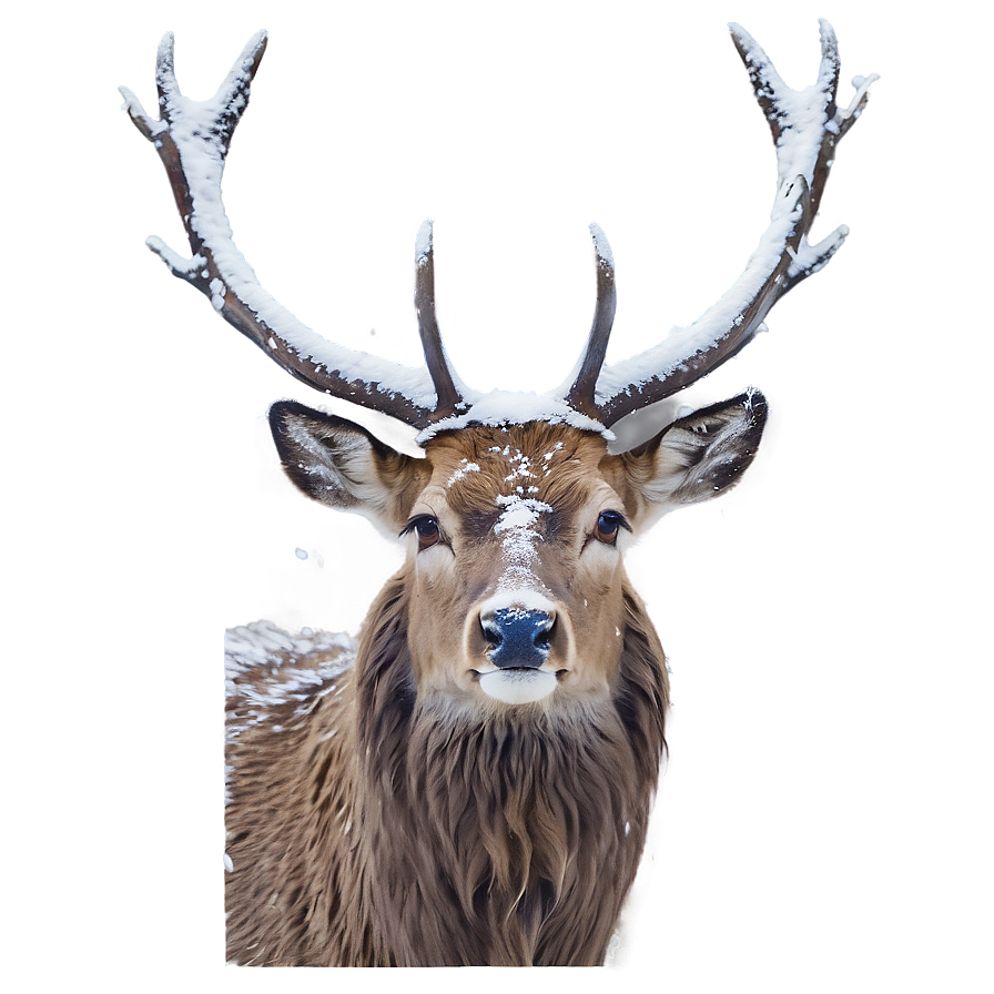 Stag In Snow Png 06292024